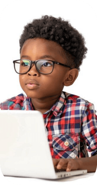 Young student with laptop